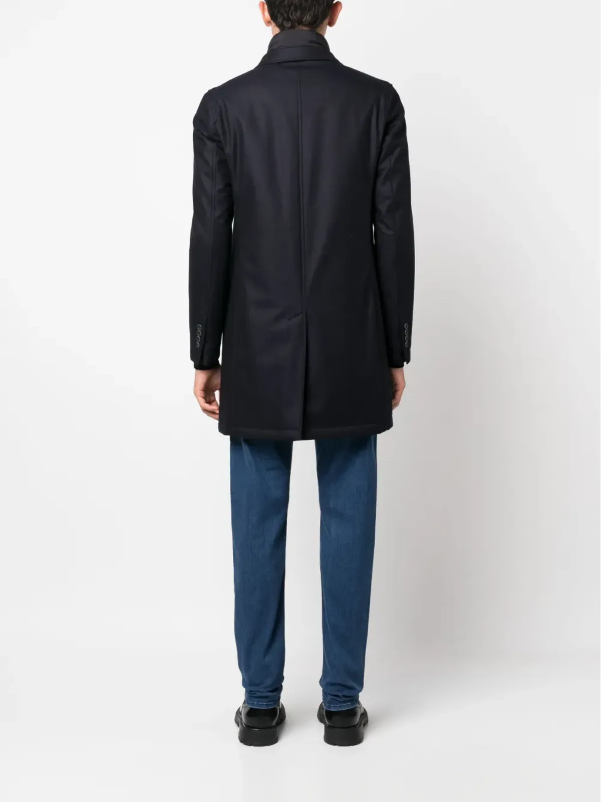Herno ハイブリッド ハイネック シングルブレスト コート - 画像4