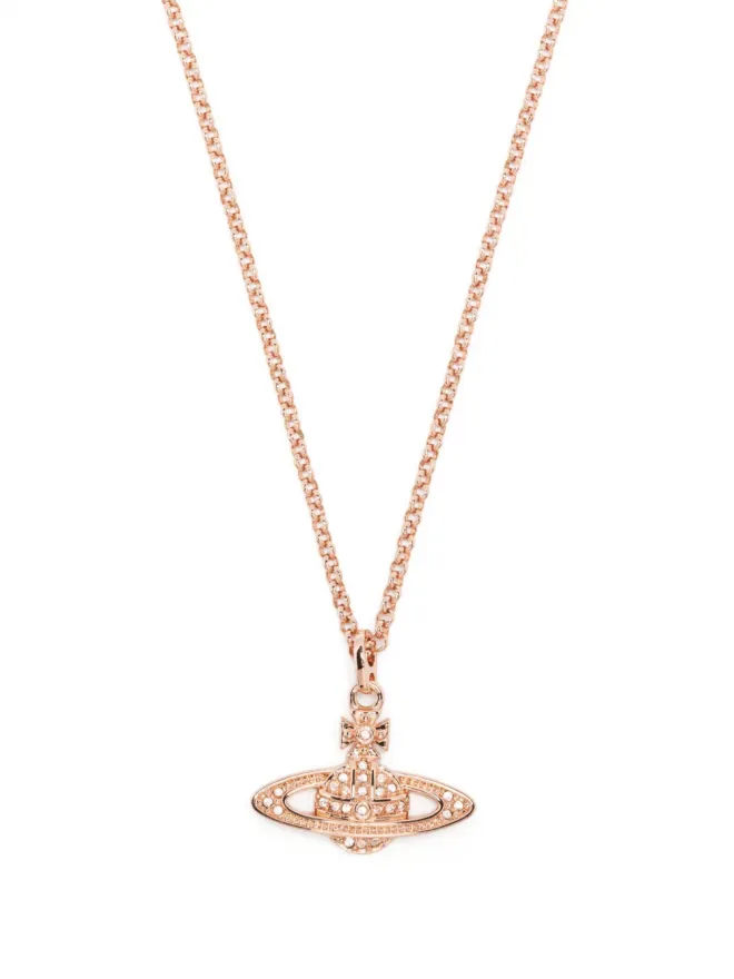 Vivienne Westwood Vivienne Westwood オーブペンダント クリスタル装飾 ネックレス ピンクの商品画像