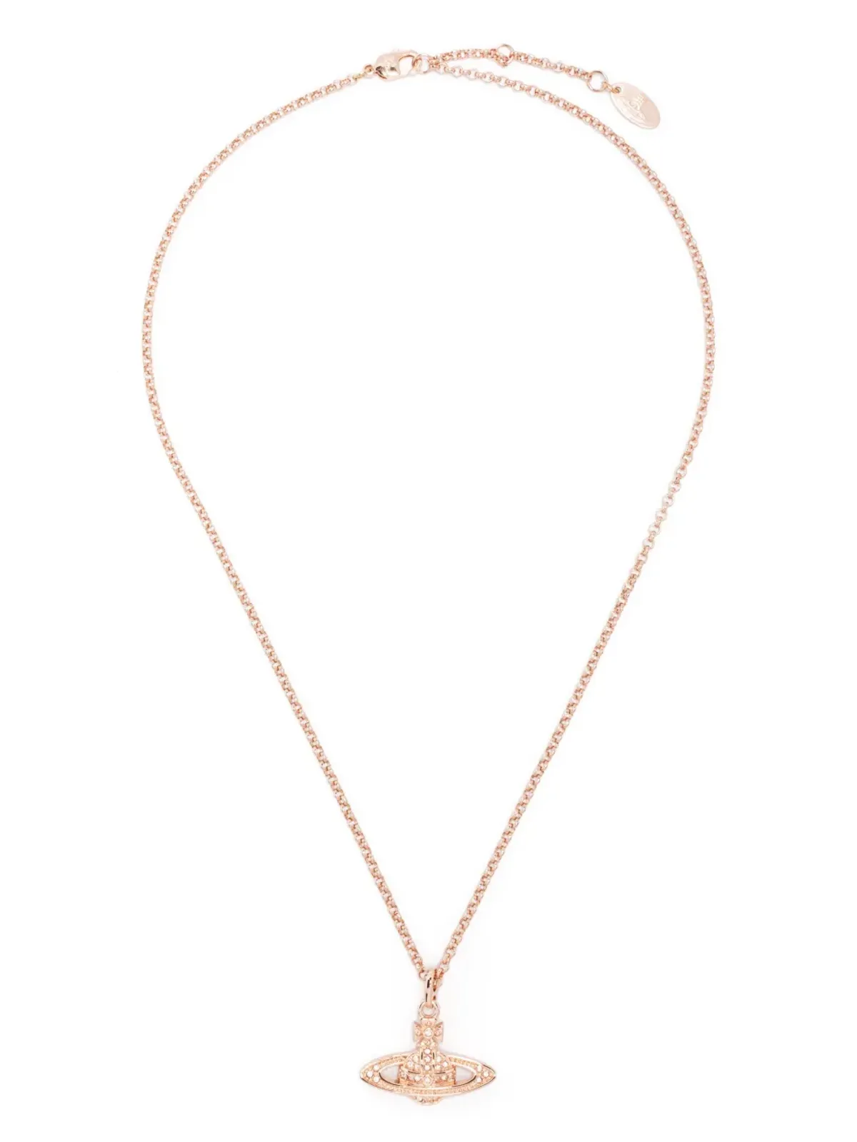 Vivienne Westwood オーブペンダント クリスタル装飾 ネックレス ピンク - 画像3