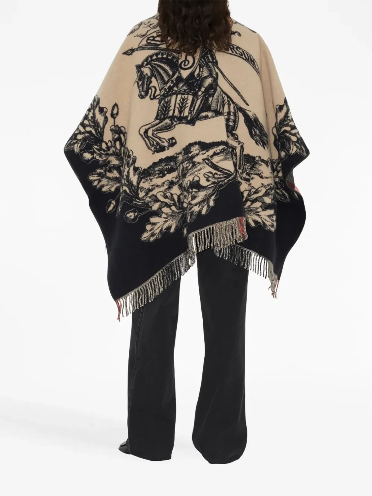 Burberry エクエストリアンナイト ウール ケープ - 画像4