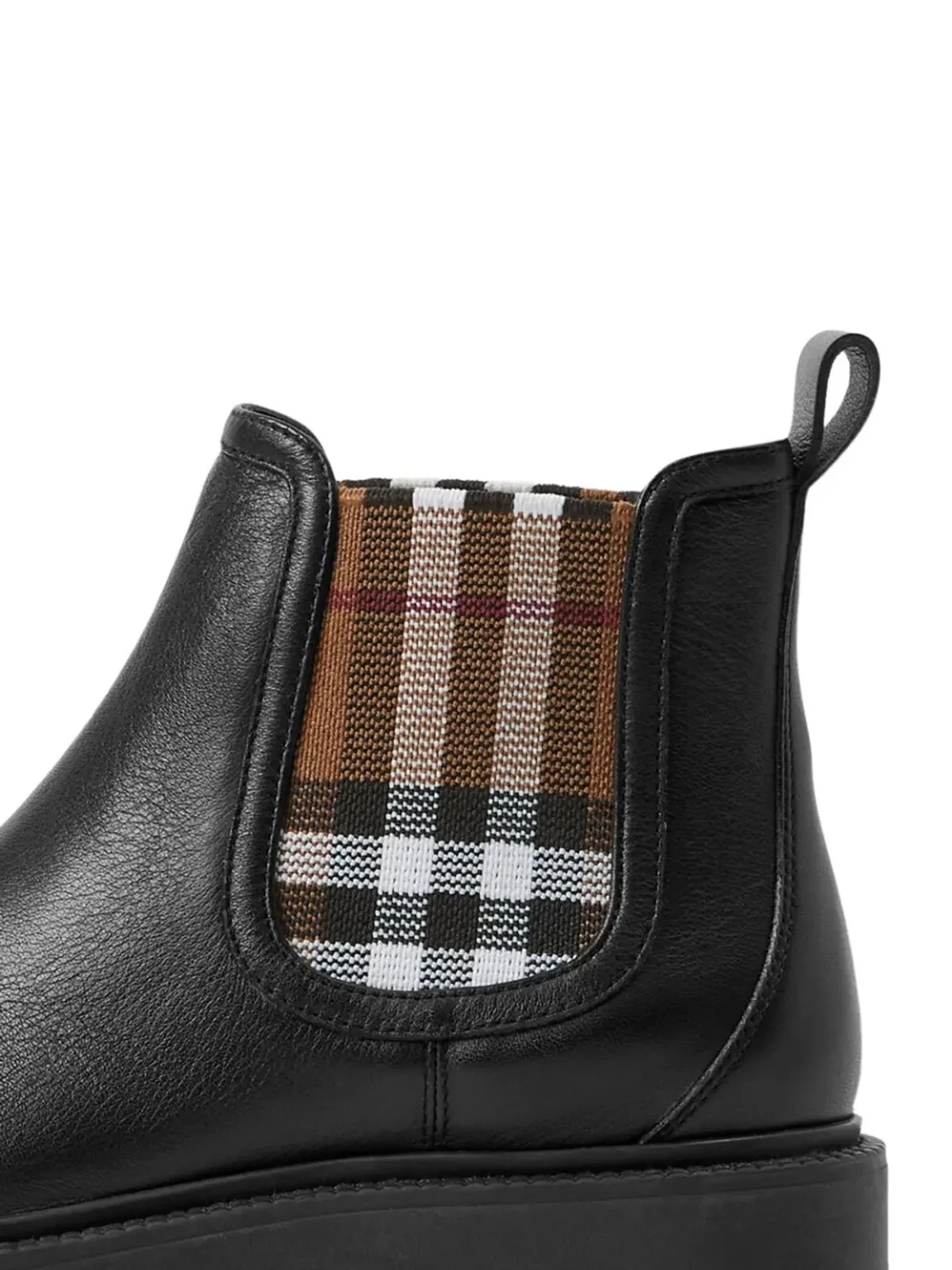Burberry Kids チェック柄レザー ブーツ - 画像2