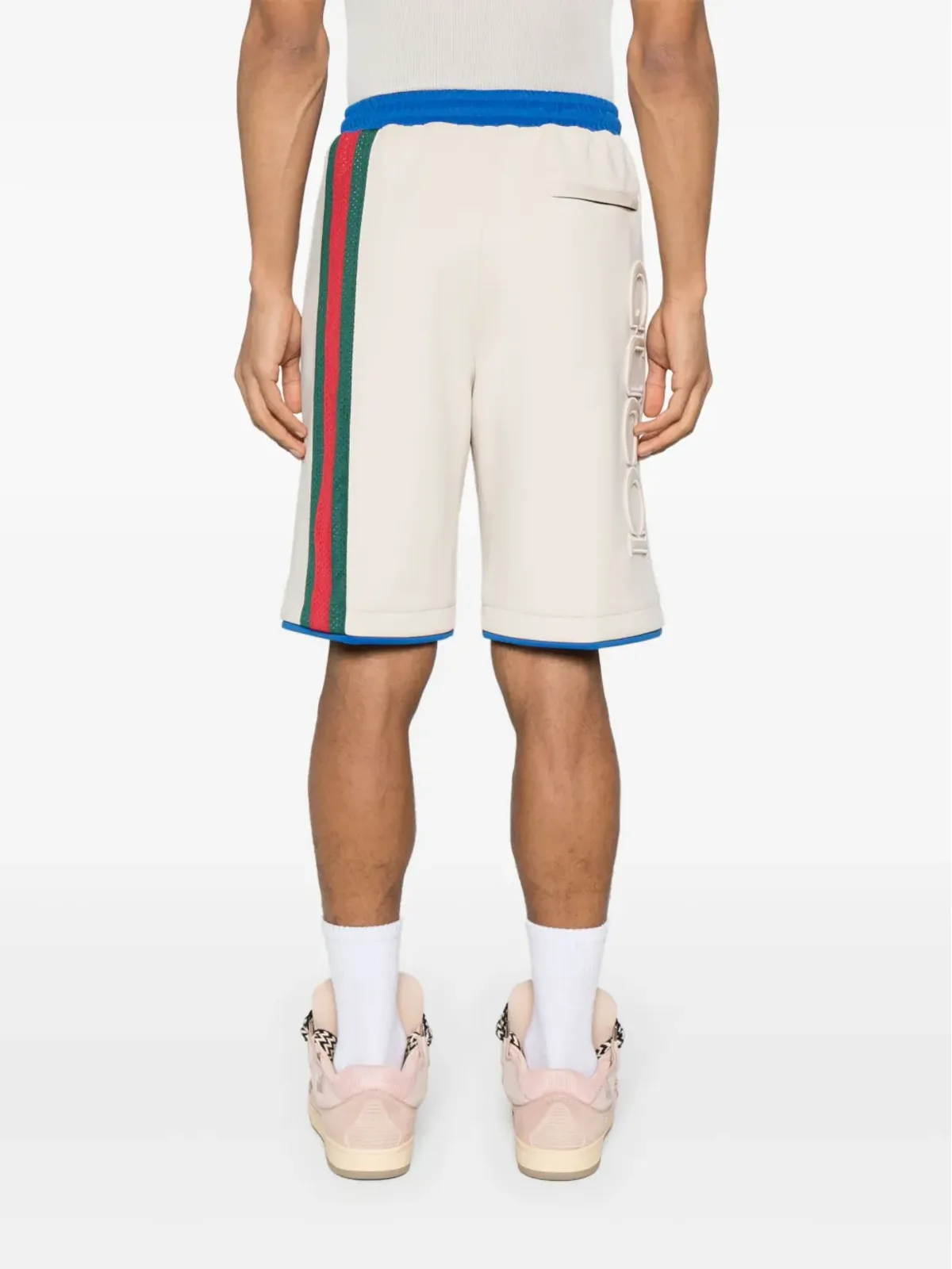 Gucci ロゴアップリケ スキューバ トラックショーツ - 画像4