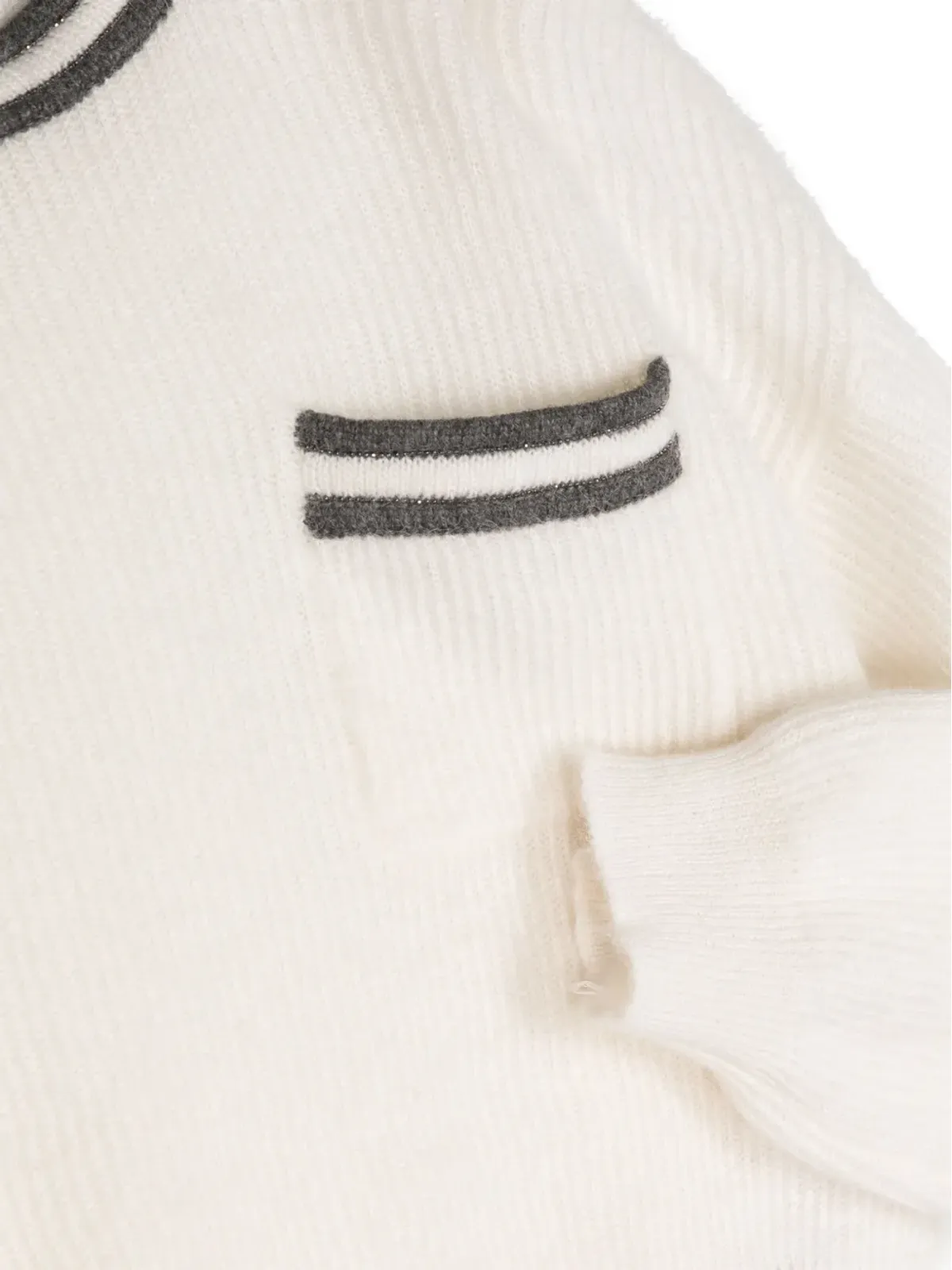 Brunello Cucinelli Kids アルパカコットン混紡長袖セーター - 画像3