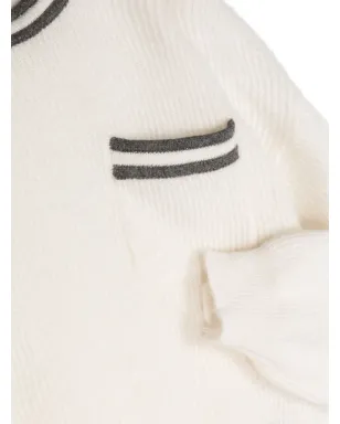 Brunello Cucinelli Kids アルパカコットン混紡長袖セーター - サムネイル3