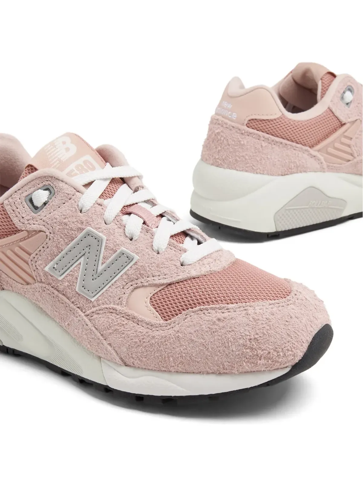 New Balance 580 ロゴパッチ・スエードスニーカー - ピンク - 画像3