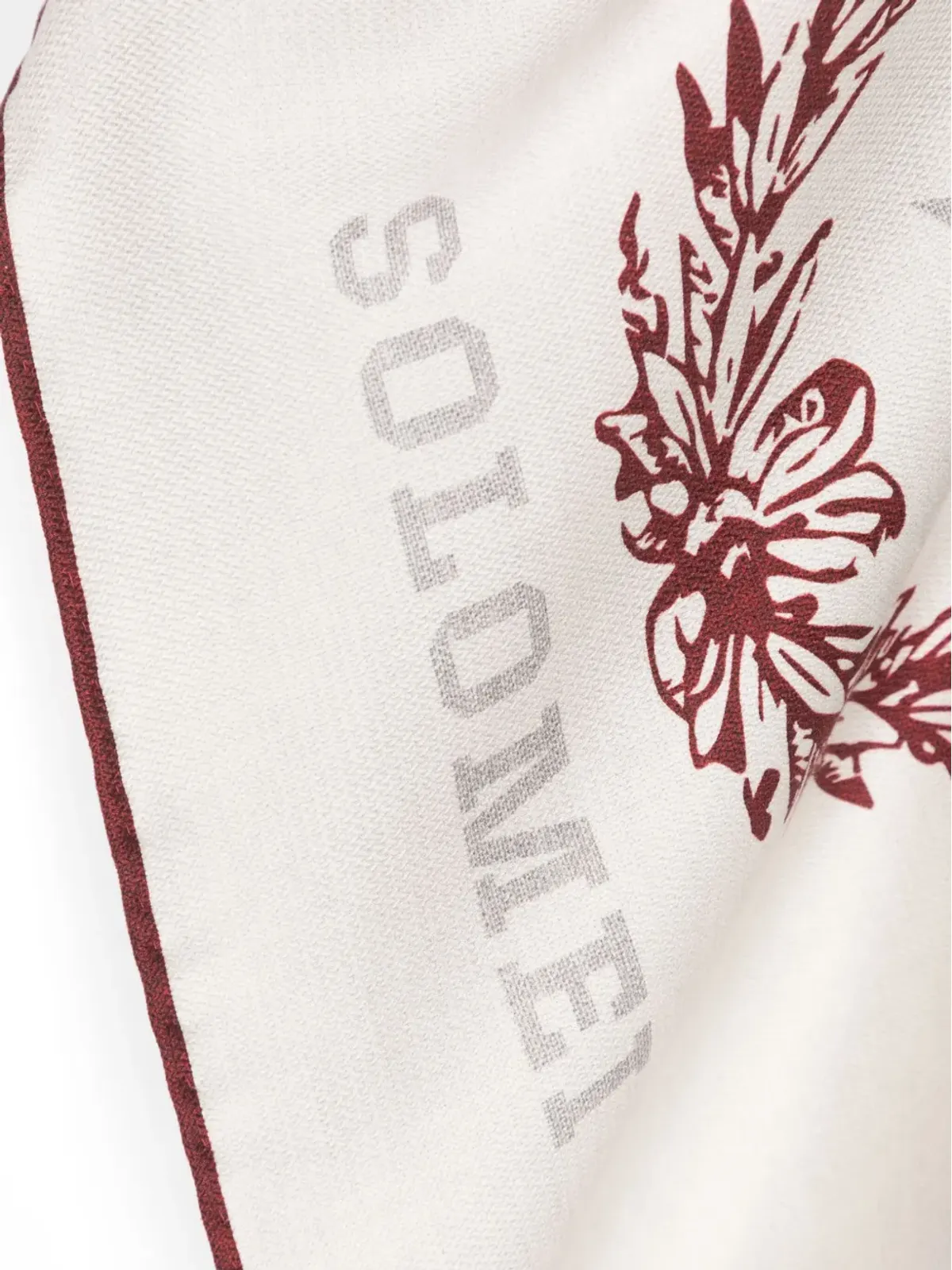 Brunello Cucinelli ロゴプリント シルクスカーフ - 画像3