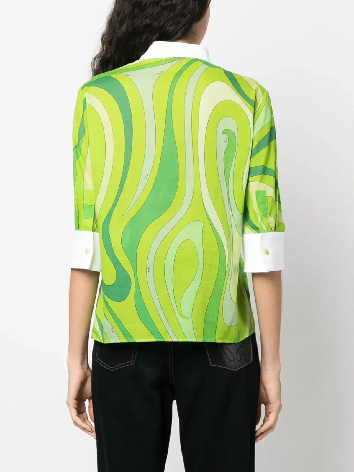 PUCCI マルモプリント プリーツコットンシャツ - 画像4