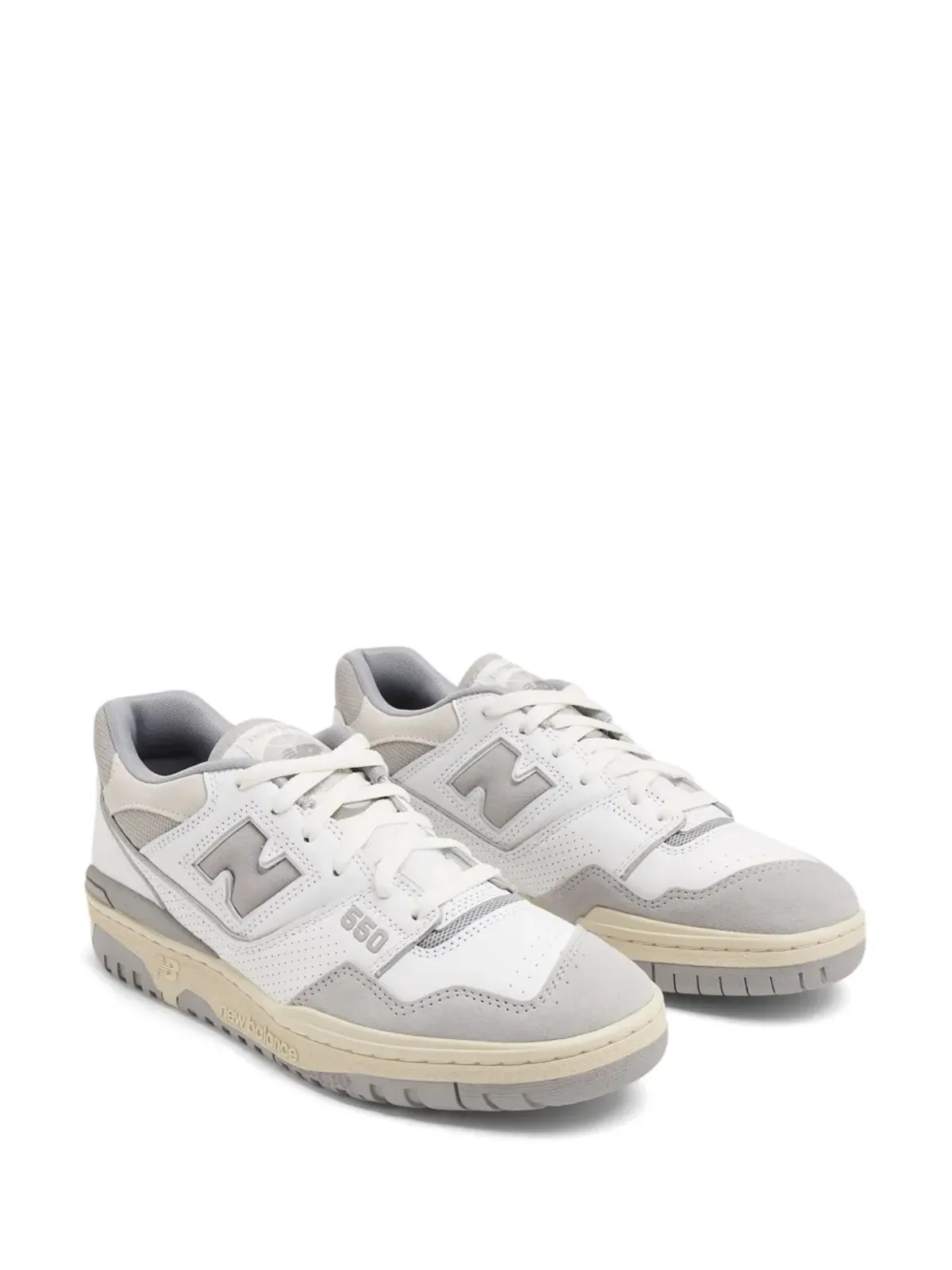 New Balance 550 ロゴエンボス レザー スニーカー - 画像5