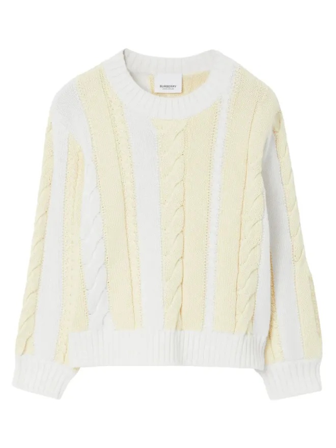Burberry Kids Burberry Kids ケーブルニット ウールコットン ジャンパーの商品画像