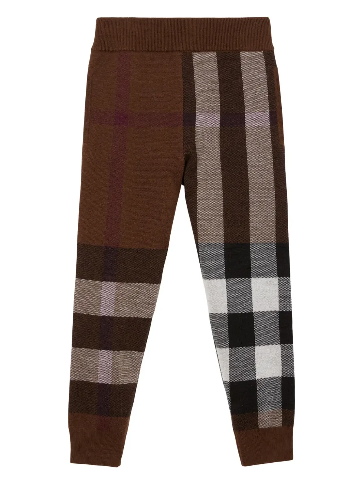 Burberry Kids チェック柄ウールパンツ - 画像1