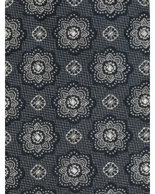 Brunello Cucinelli 花柄刺繍シルクタイ（ブルー） - サムネイル2