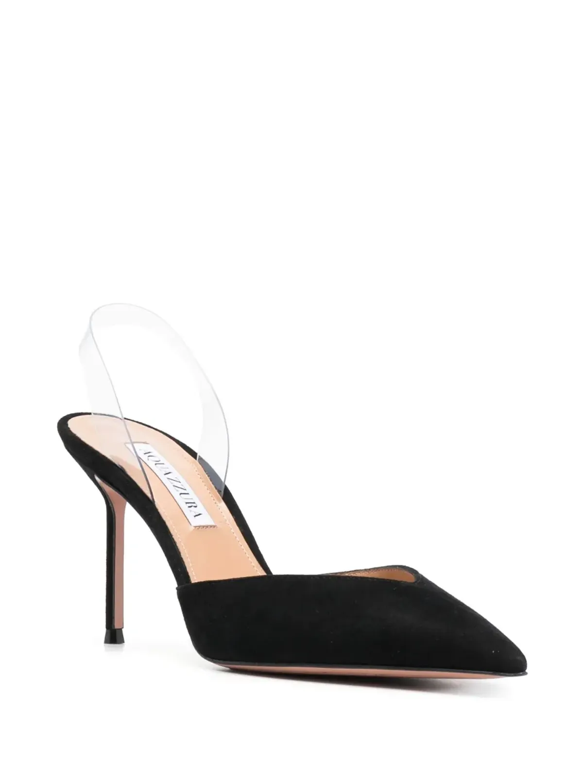 Aquazzura V Plexiスエードパンプス - 画像2