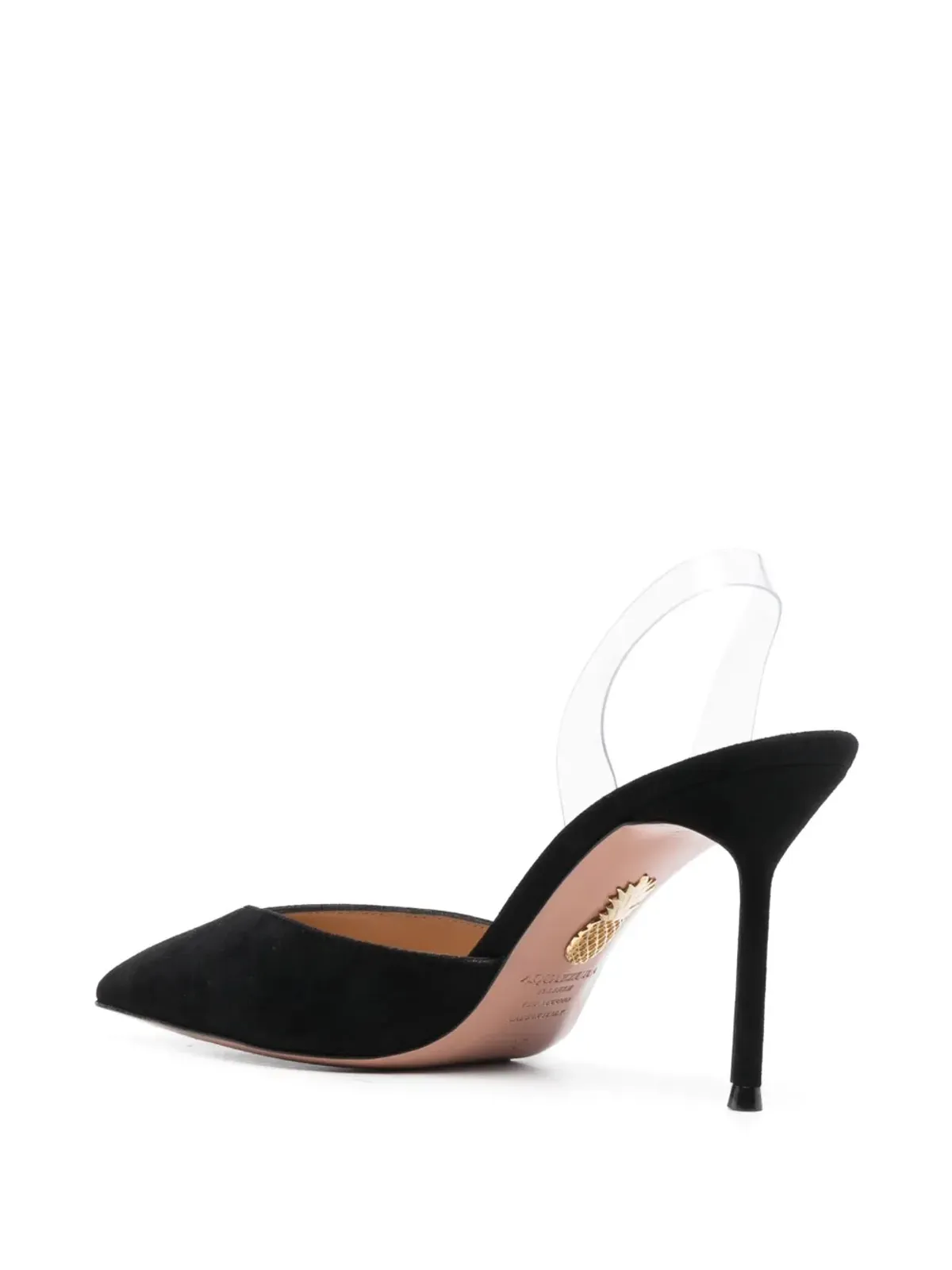 Aquazzura V Plexiスエードパンプス - 画像3