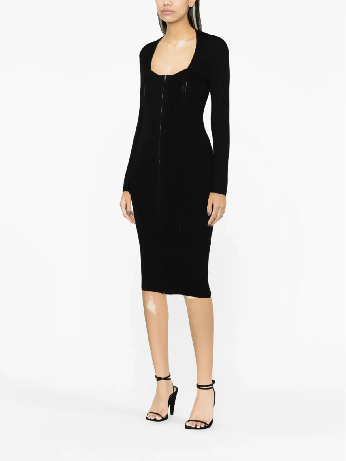 ISABEL MARANT Zael wool-blend midi dress - Black - 画像4