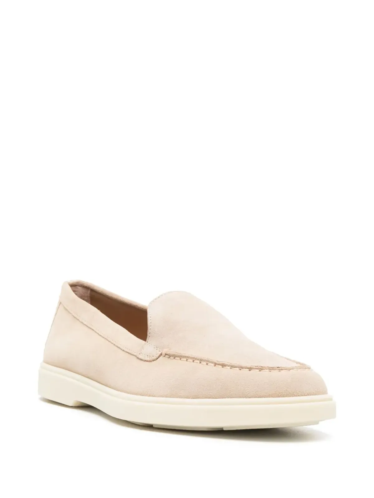 Santoni スエード ラウンドトゥ ローファー - 画像2