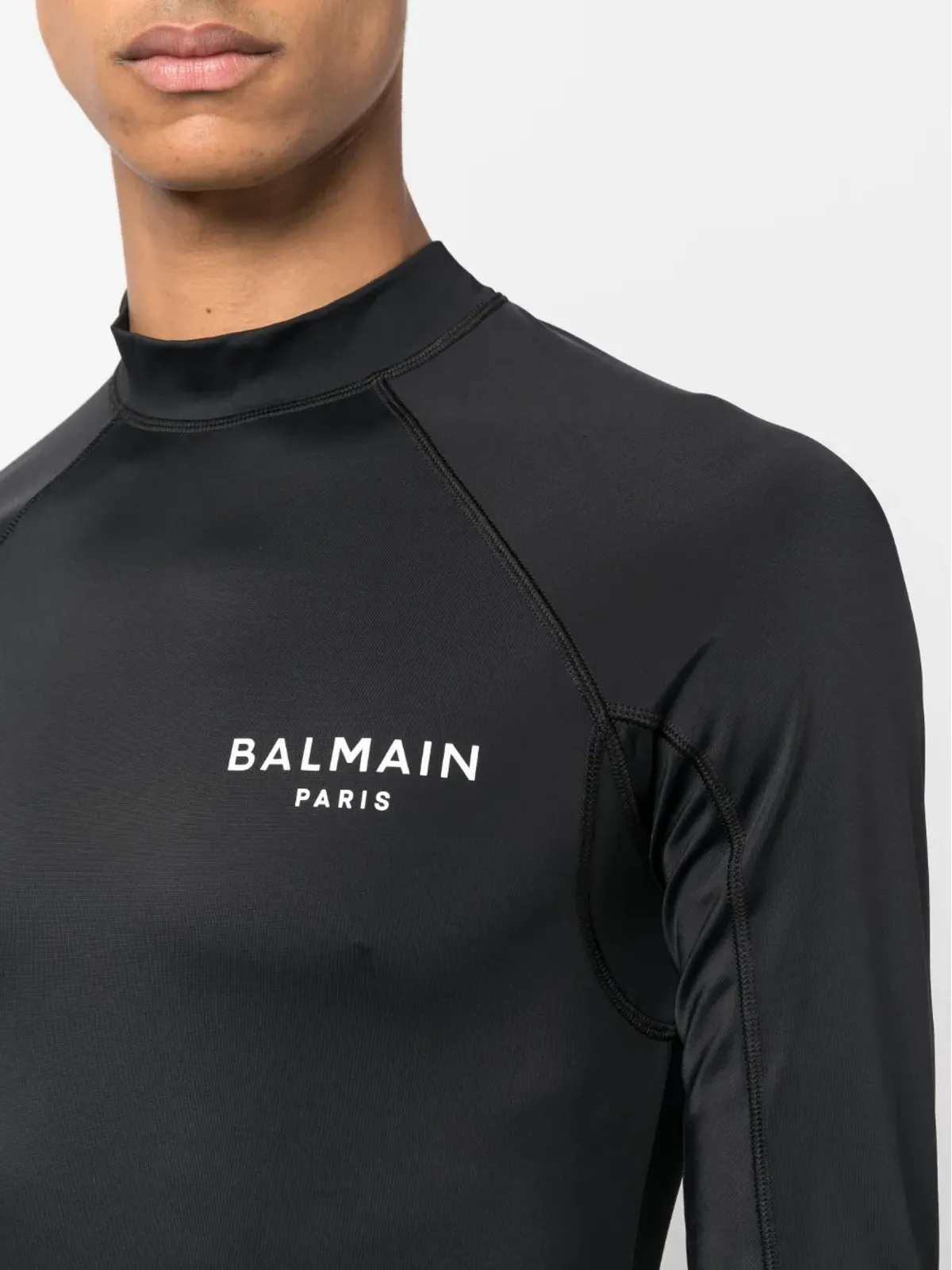Balmain ロゴプリント長袖Tシャツ - 画像5