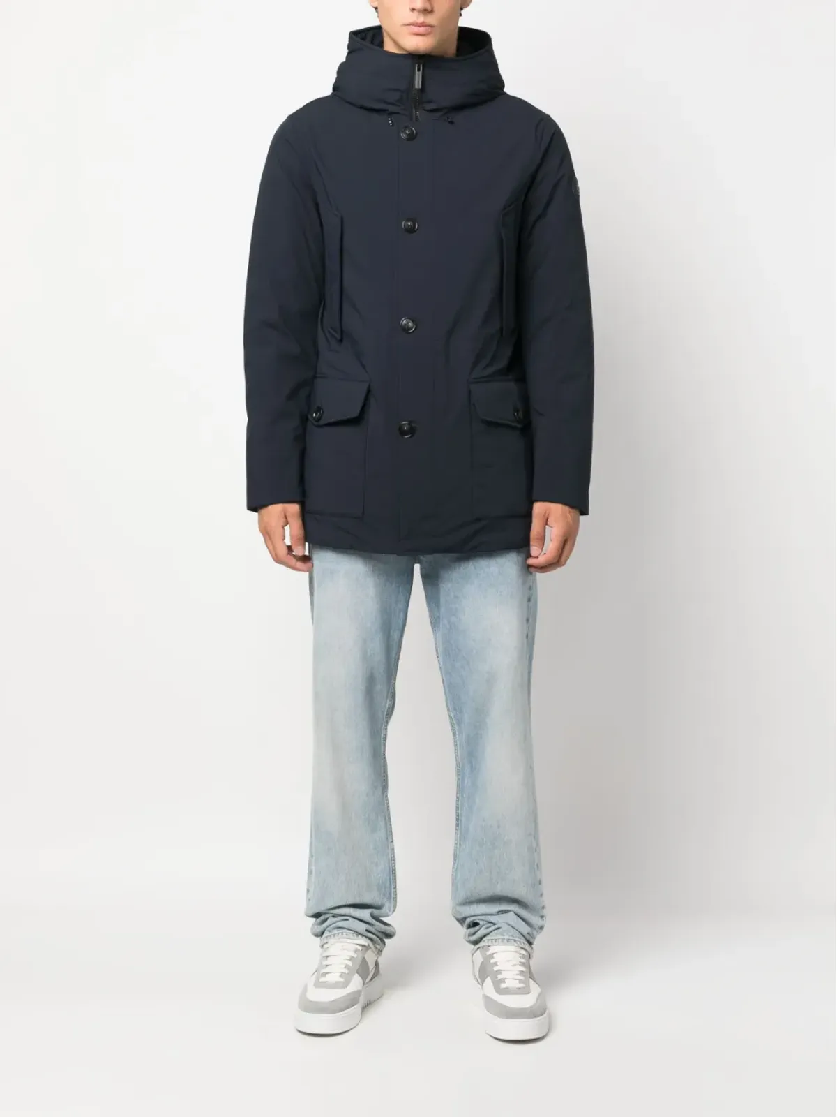 Woolrich アークティックダウンパーカ ブルー - 画像2