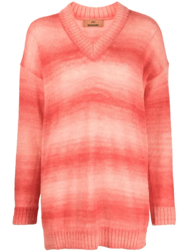 Missoni Missoni グラデーションストライプ編みジャンパー - ピンクの商品画像