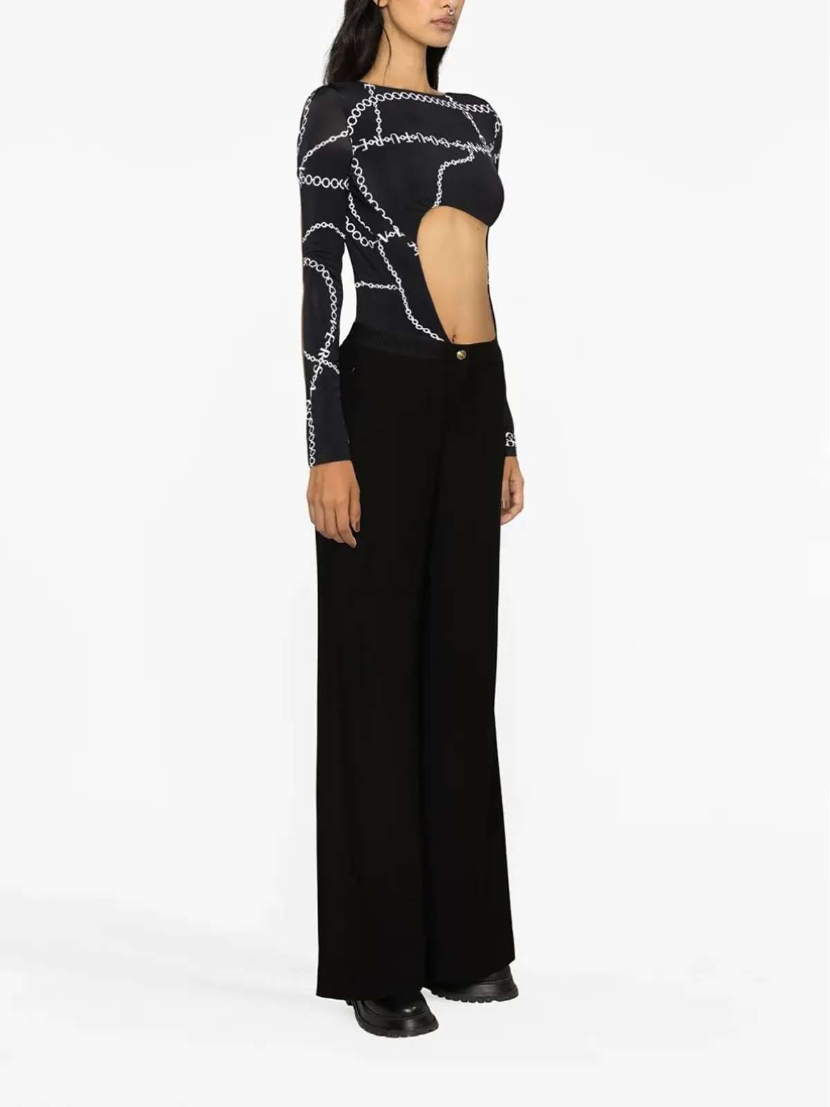 Versace Jeans Couture ワイドレッグパンツ - 画像4