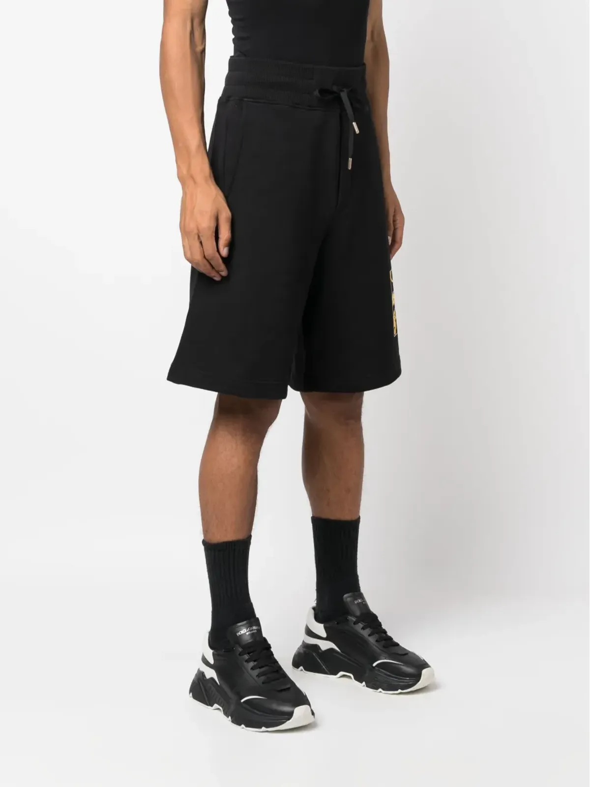 Versace Jeans Couture ロゴプリント コットン トラックショーツ - 画像3