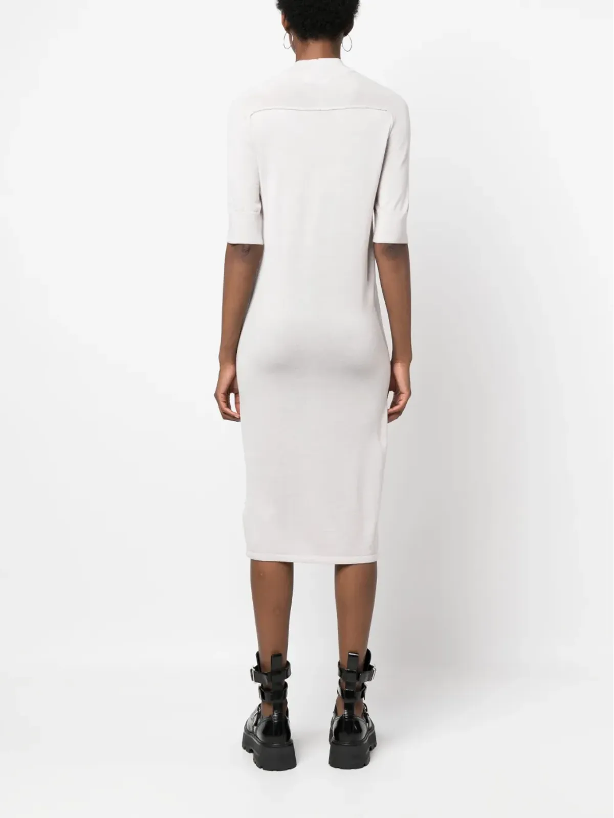 Calvin Klein リブ編みウール ミディドレス - 画像4