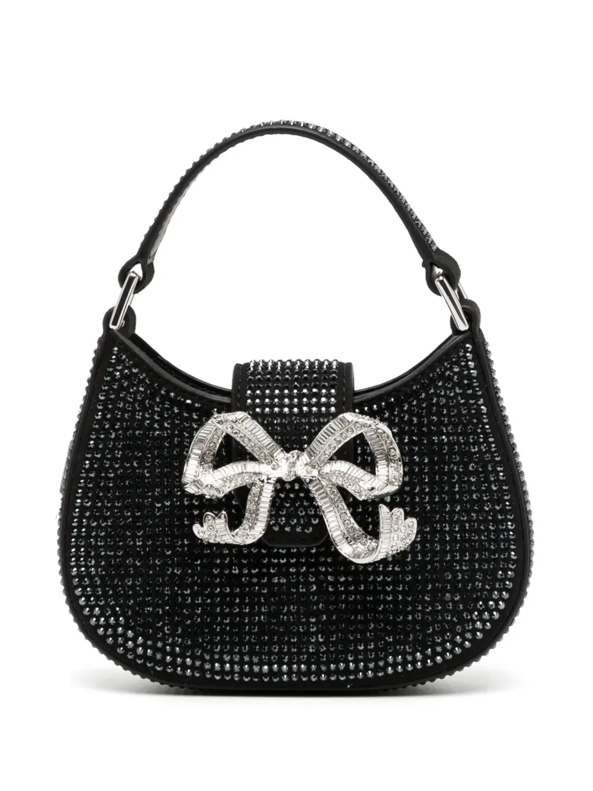 Self-Portrait ミニ クレセント ボウ トートバッグ（ブラック） - 画像1