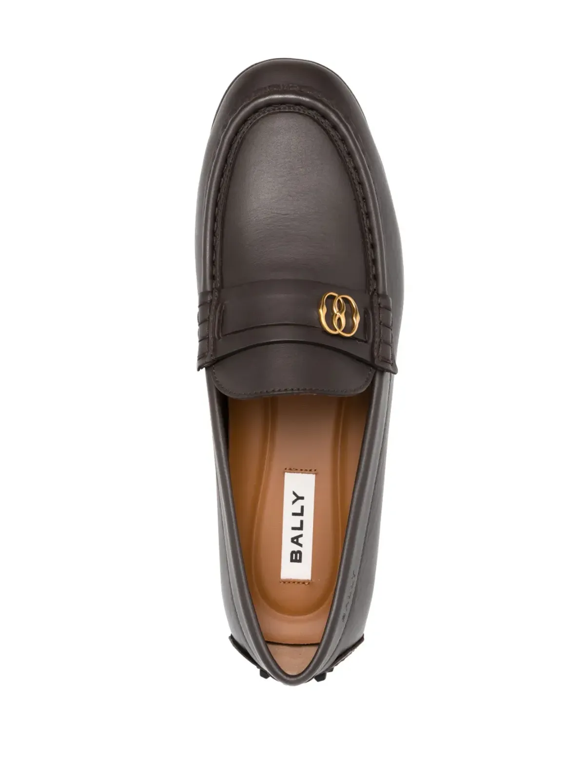 Bally ロゴプレート レザー モカシン - 画像4