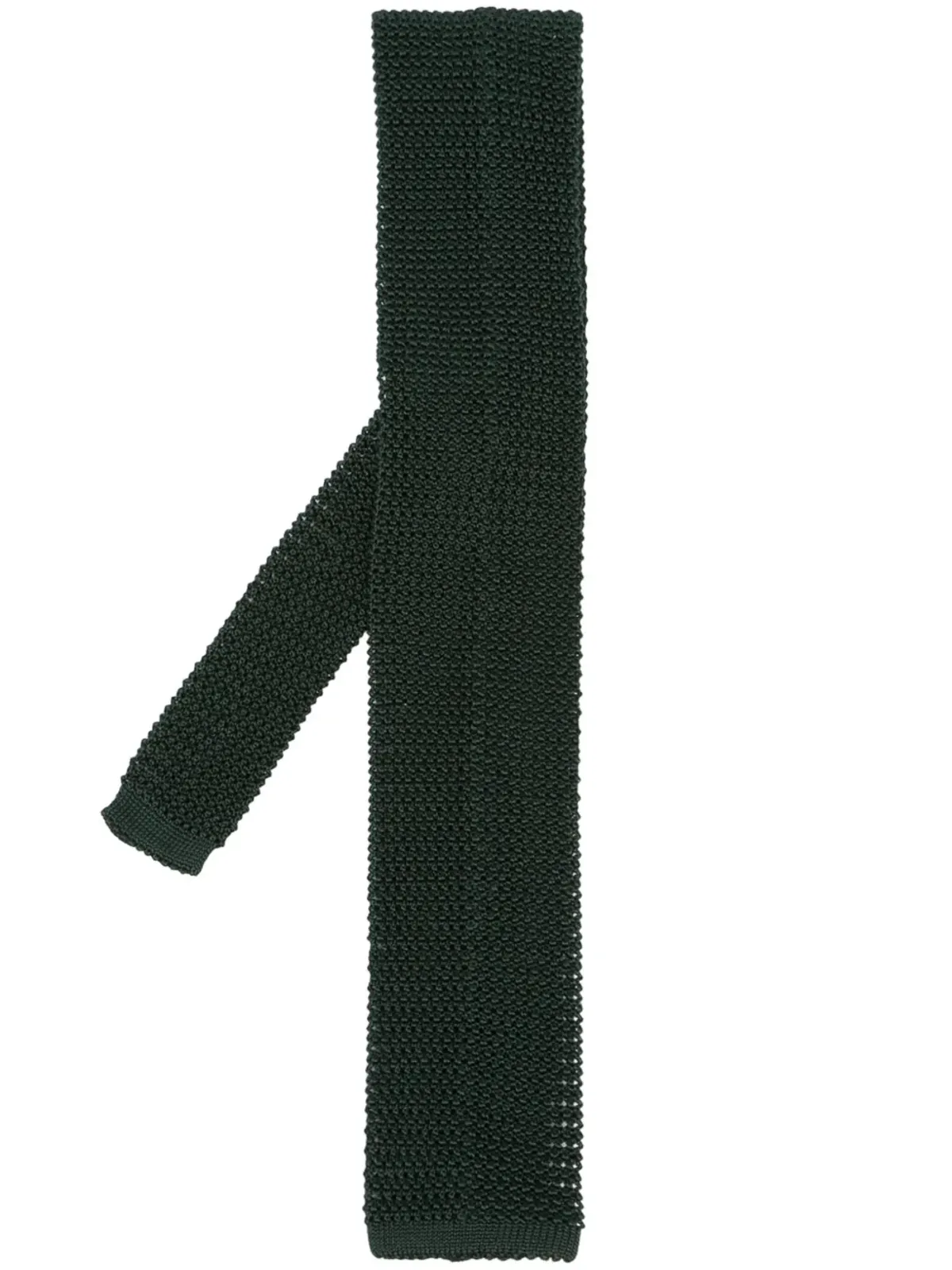 FURSAC ジェイドグリーン クロシェット編みシルクタイ - 画像1