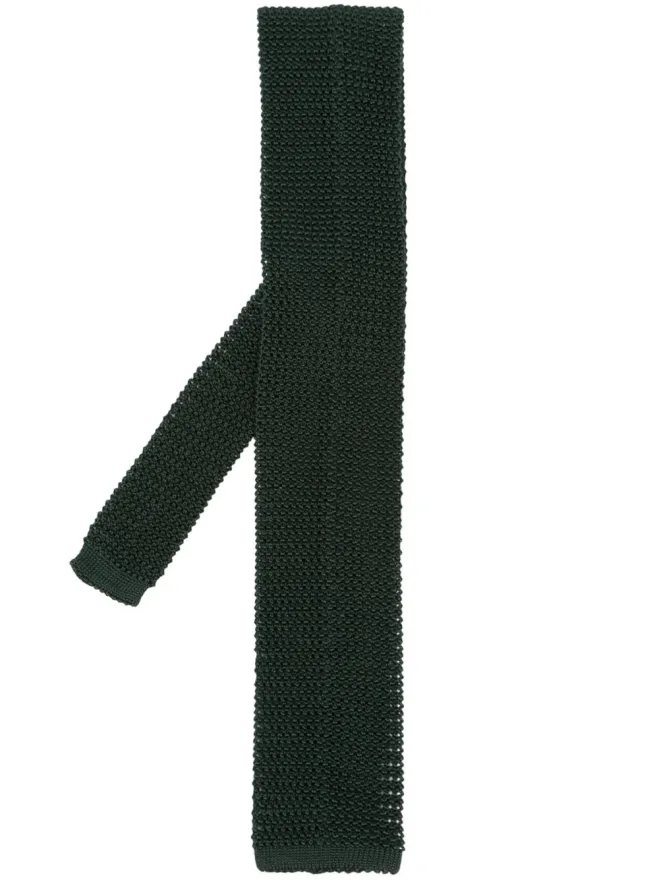 FURSAC FURSAC ジェイドグリーン クロシェット編みシルクタイの商品画像