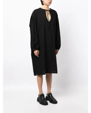 Y's コットン チュニック ミディドレス - Black - サムネイル3