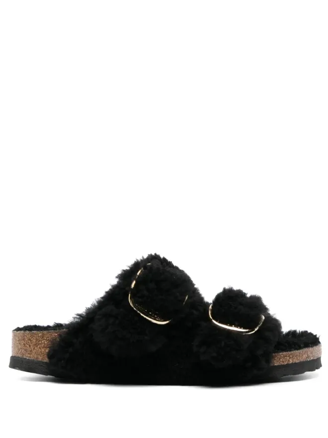 Birkenstock Birkenstock アリゾナ・ビッグバックル・シアリング・スライド - Blackの商品画像