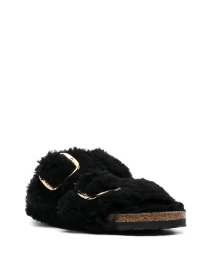 Birkenstock アリゾナ・ビッグバックル・シアリング・スライド - Black - サムネイル2