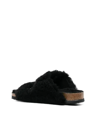 Birkenstock アリゾナ・ビッグバックル・シアリング・スライド - Black - サムネイル3