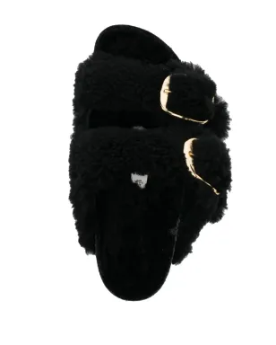 Birkenstock アリゾナ・ビッグバックル・シアリング・スライド - Black - サムネイル4