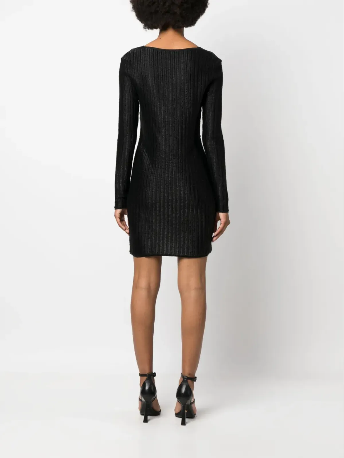 TOM FORD メタリックハートネックミニドレス - 画像4