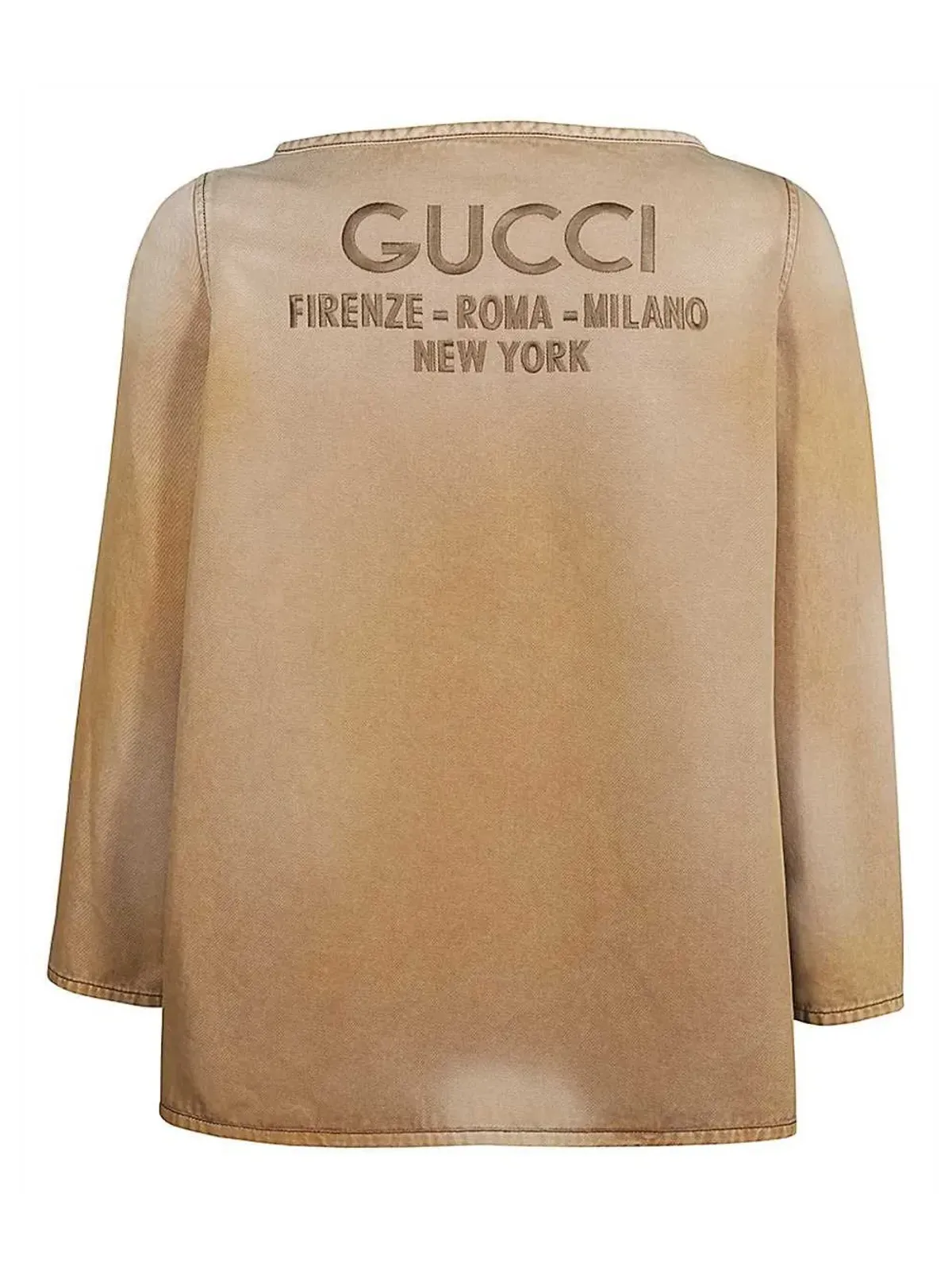 Gucci ロゴ刺繍デニムトップス - 画像2