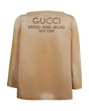 Gucci ロゴ刺繍デニムトップス - サムネイル2