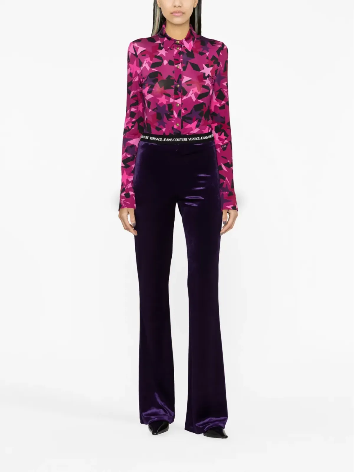 Versace Jeans Couture 星柄ストレッチシャツ - 画像2