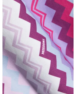 Missoni Kids ジグザグプリント フレア コットンパンツ - ブラック - サムネイル3