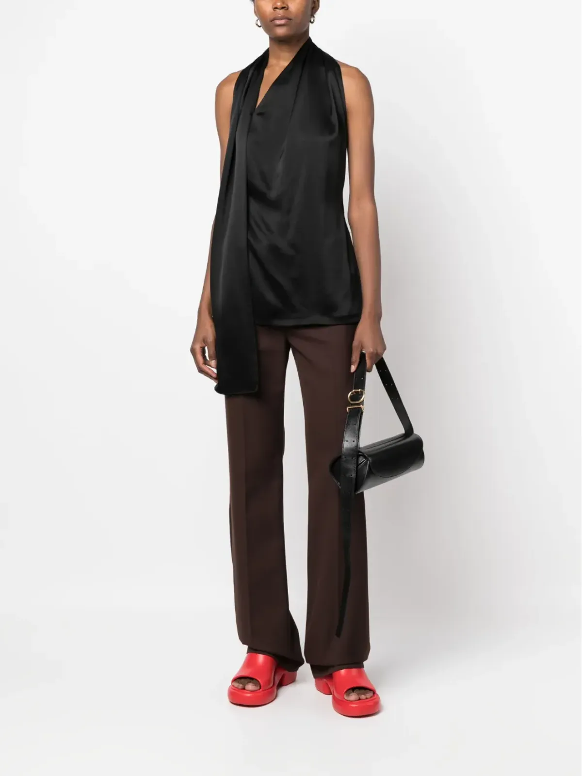 LOEWE オープンバック サテン タンクトップ - 画像2