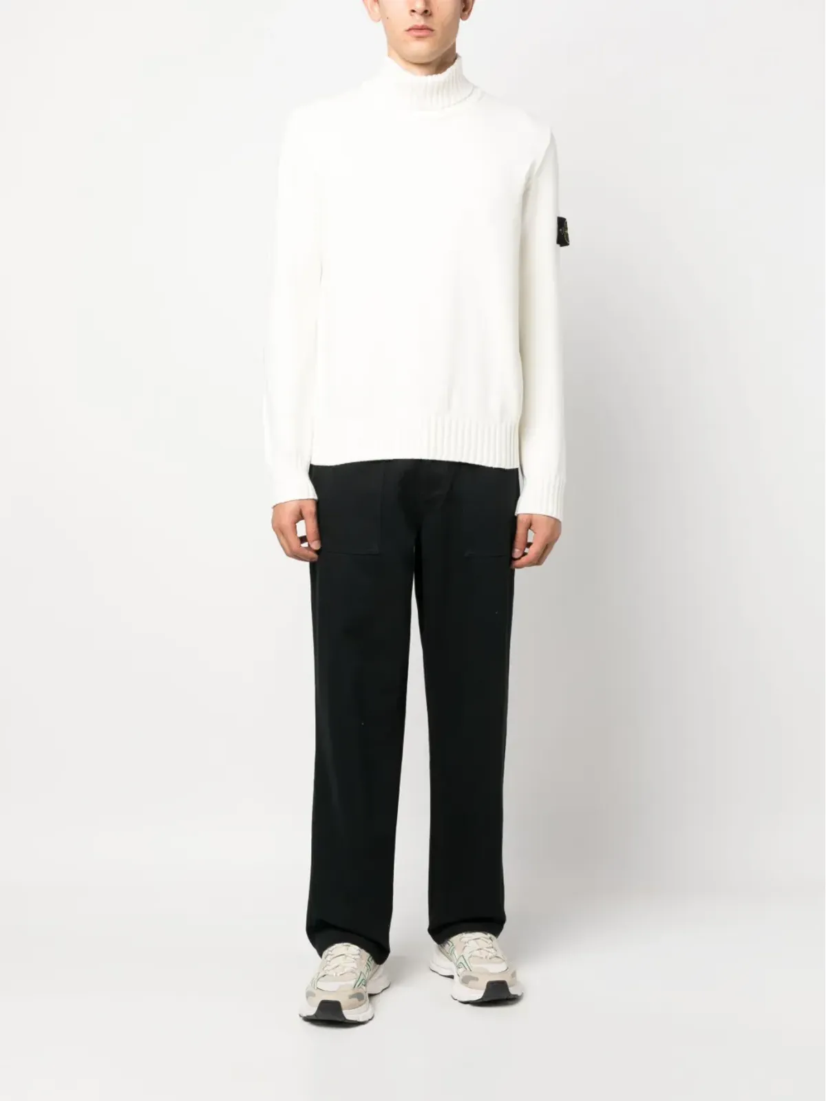Stone Island Compassモチーフ ロールネックニット - 画像2