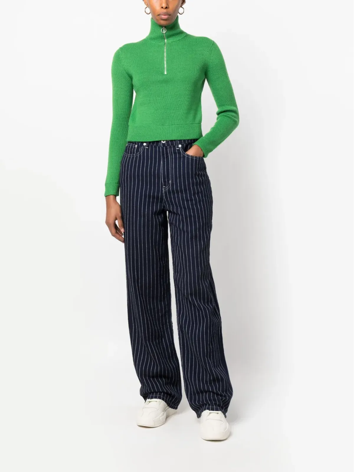 Kenzo ストライプ柄ストレートパンツ - Blue - 画像2