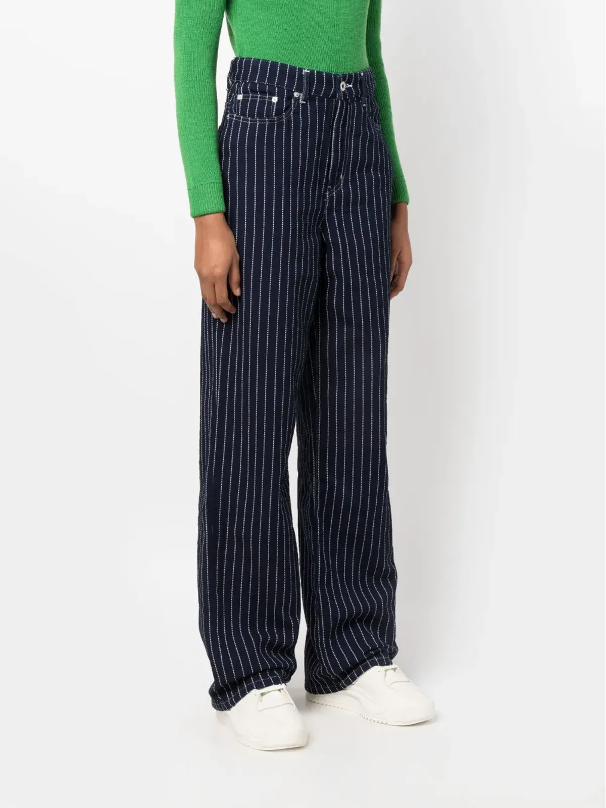 Kenzo ストライプ柄ストレートパンツ - Blue - 画像3