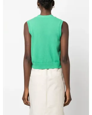 The Garment アシンメトリックVネックニットベスト - サムネイル4