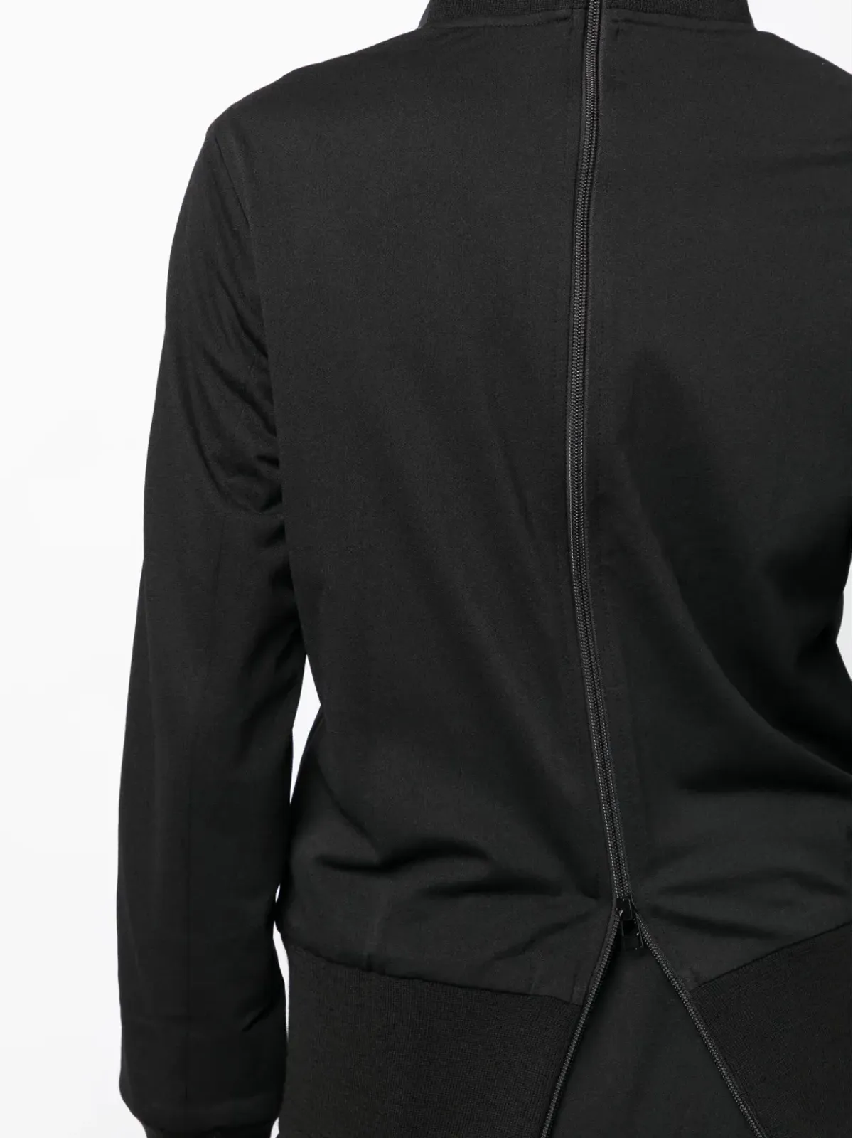 Yohji Yamamoto ストライプディテール ジップアップ スウェットシャツ - 画像5