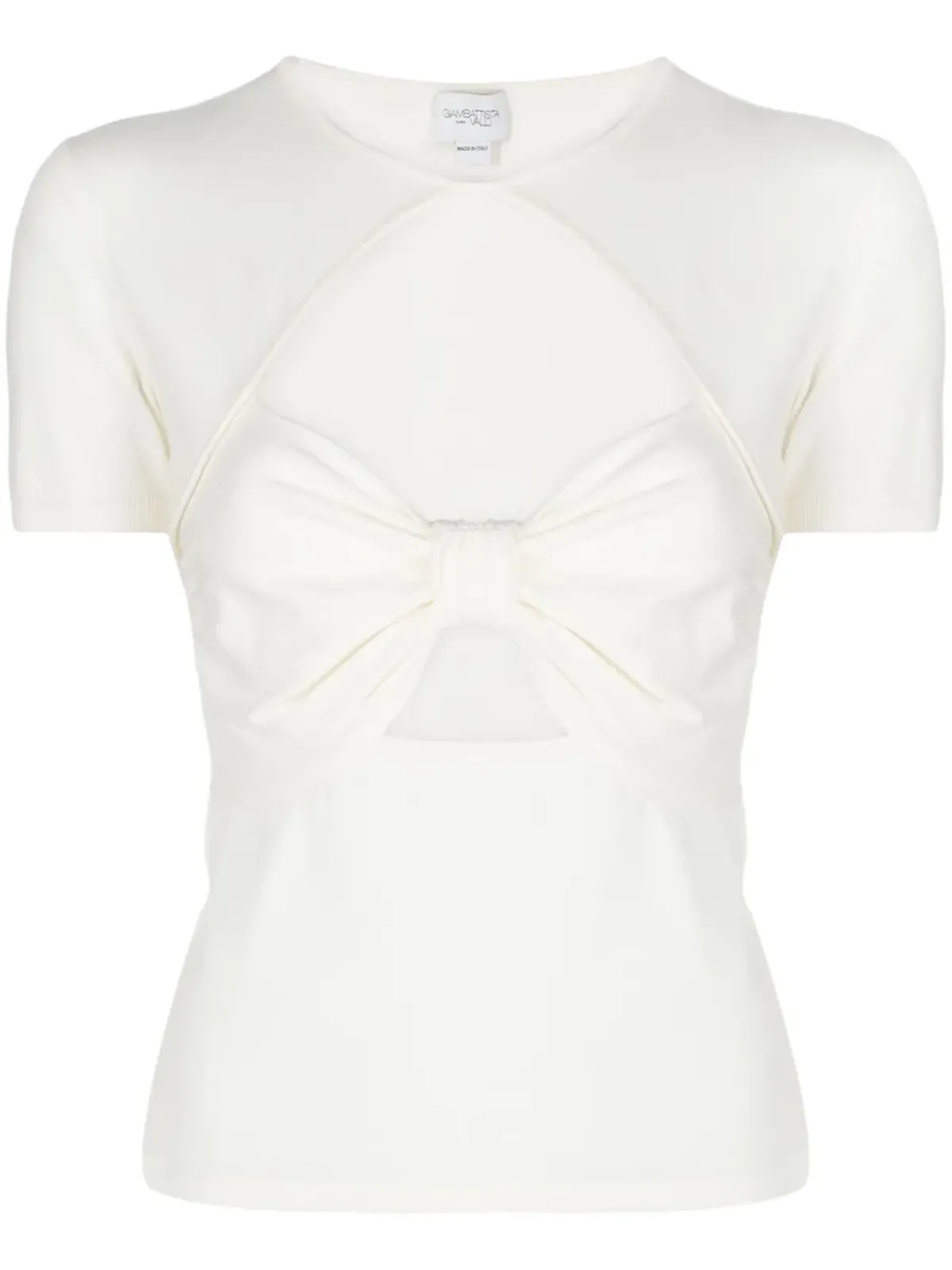 Giambattista Valli カットアウトディテールの半袖トップ - 画像1