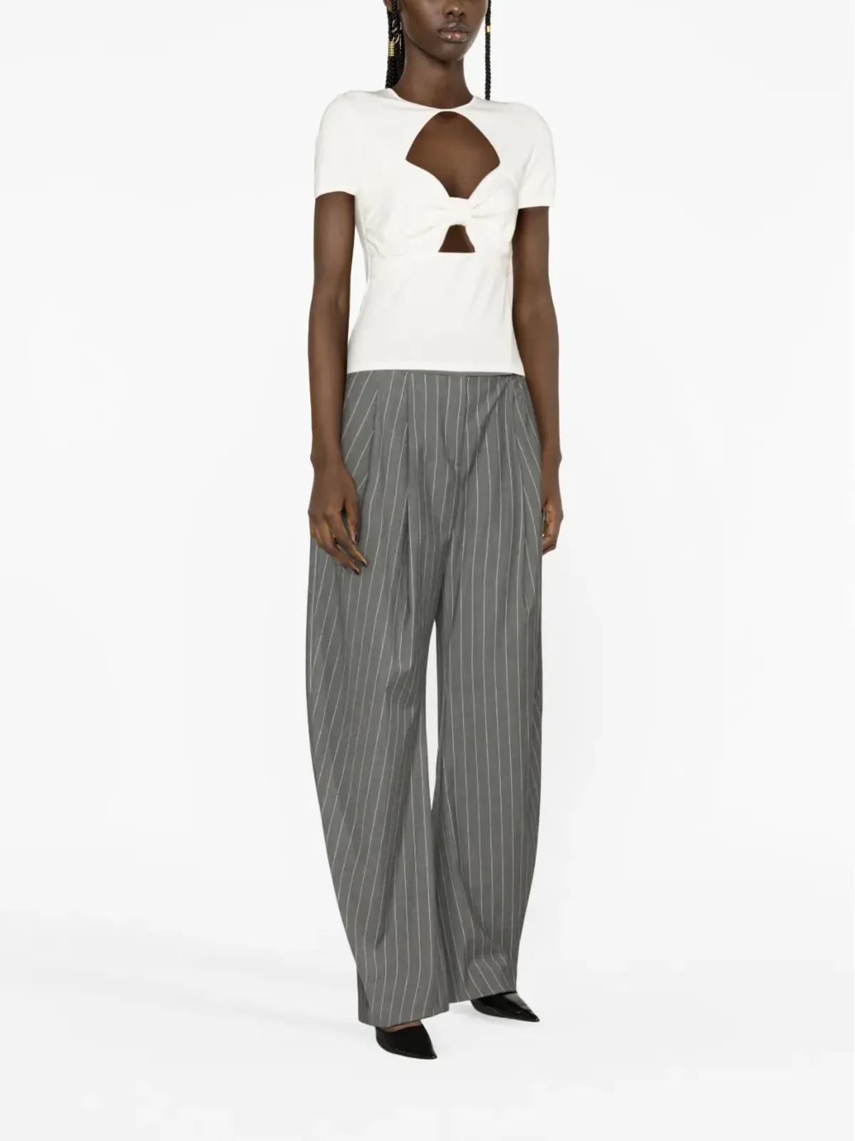 Giambattista Valli カットアウトディテールの半袖トップ - 画像3