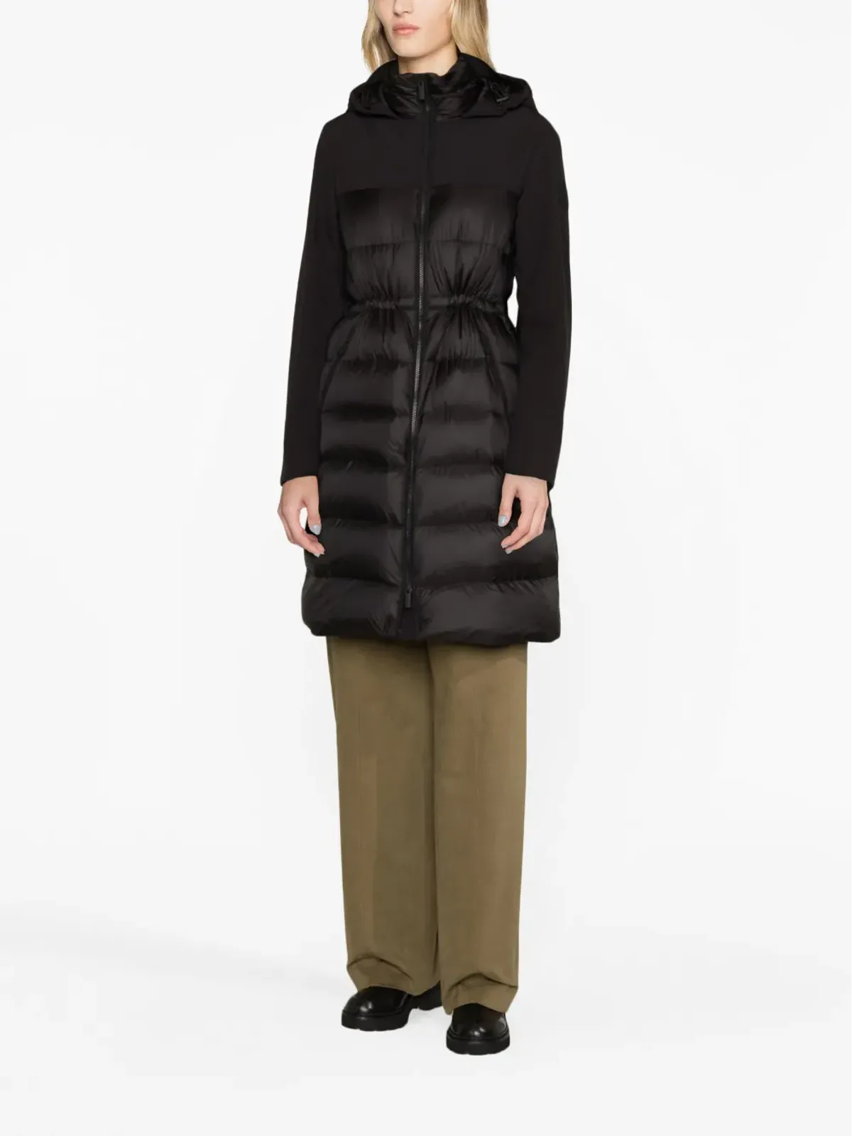 Woolrich パネルデザインのフード付きコート - 画像2