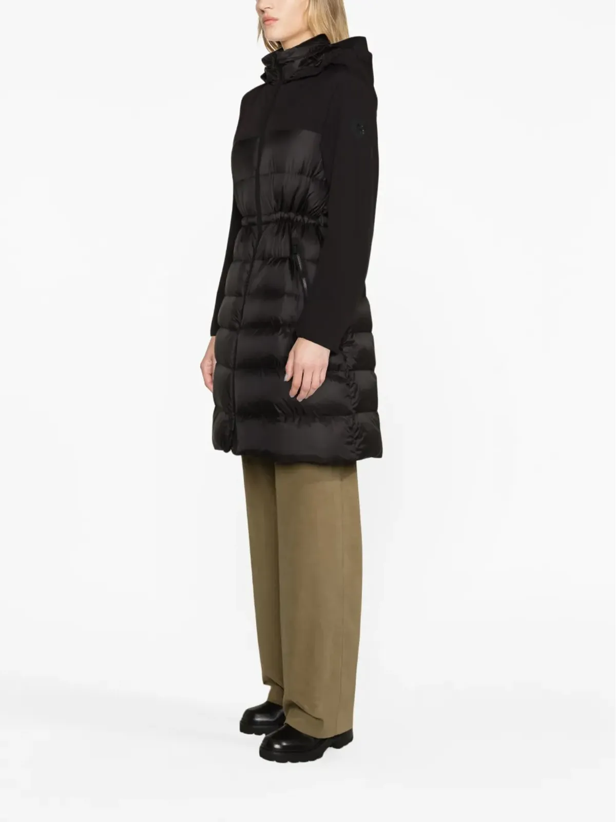 Woolrich パネルデザインのフード付きコート - 画像3