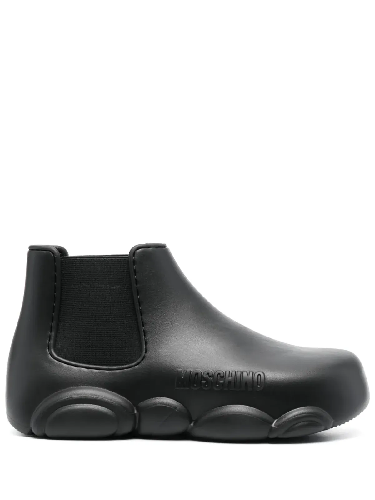 Moschino Gummy logo-embossed ankle boots - Black - 画像1